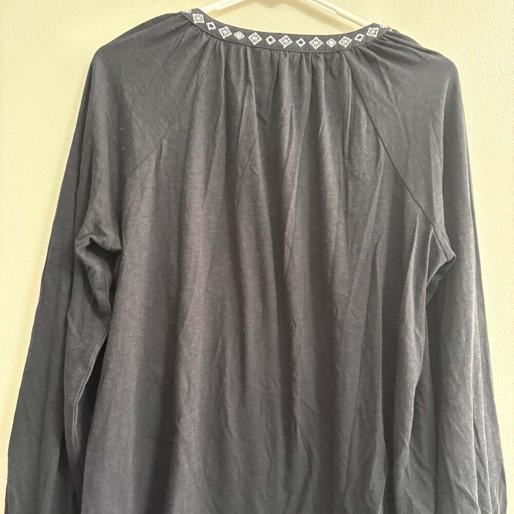 Lucky Brand Embroidered Peasant Top - Picture 4 of 4